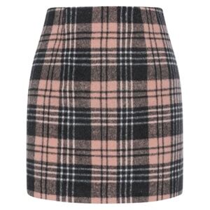 Women’s Pink Plaid Pencil Mini Skirt